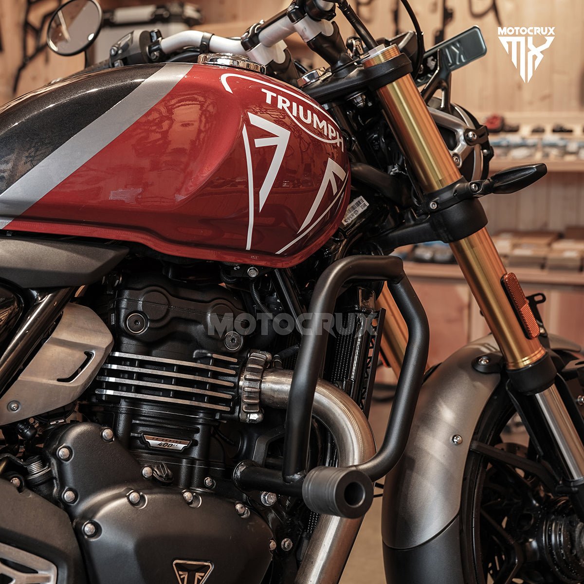Triumph SPEED 400 - MOTOCRUX Titan Crash Guard with Slider – LRL Motors