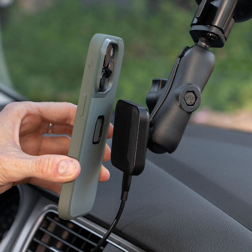 1 inch ball charging mobile holder adapter by Peak Design/ PD-M-CM-AE-BK-1 - LRL Motors