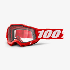 100% Accuri 2 Goggles Red with Clear Lens - LRL Motors