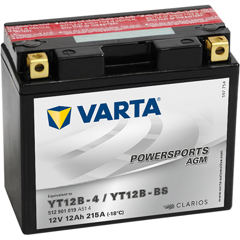 Varta (12 AH) Motorcycle Battery 512 901 019
