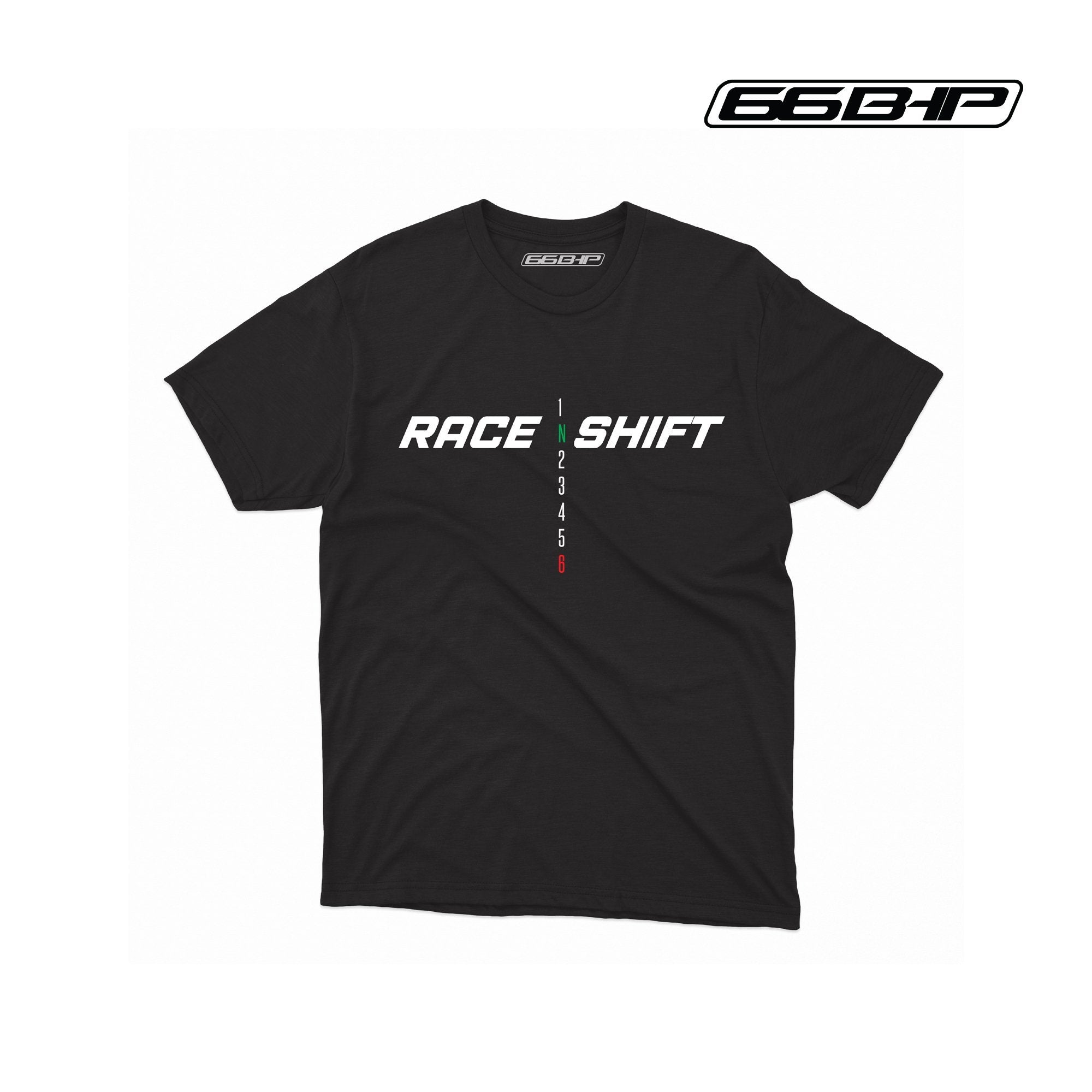 66BHP - Biker T-Shirt Black for Men - LRL Motors