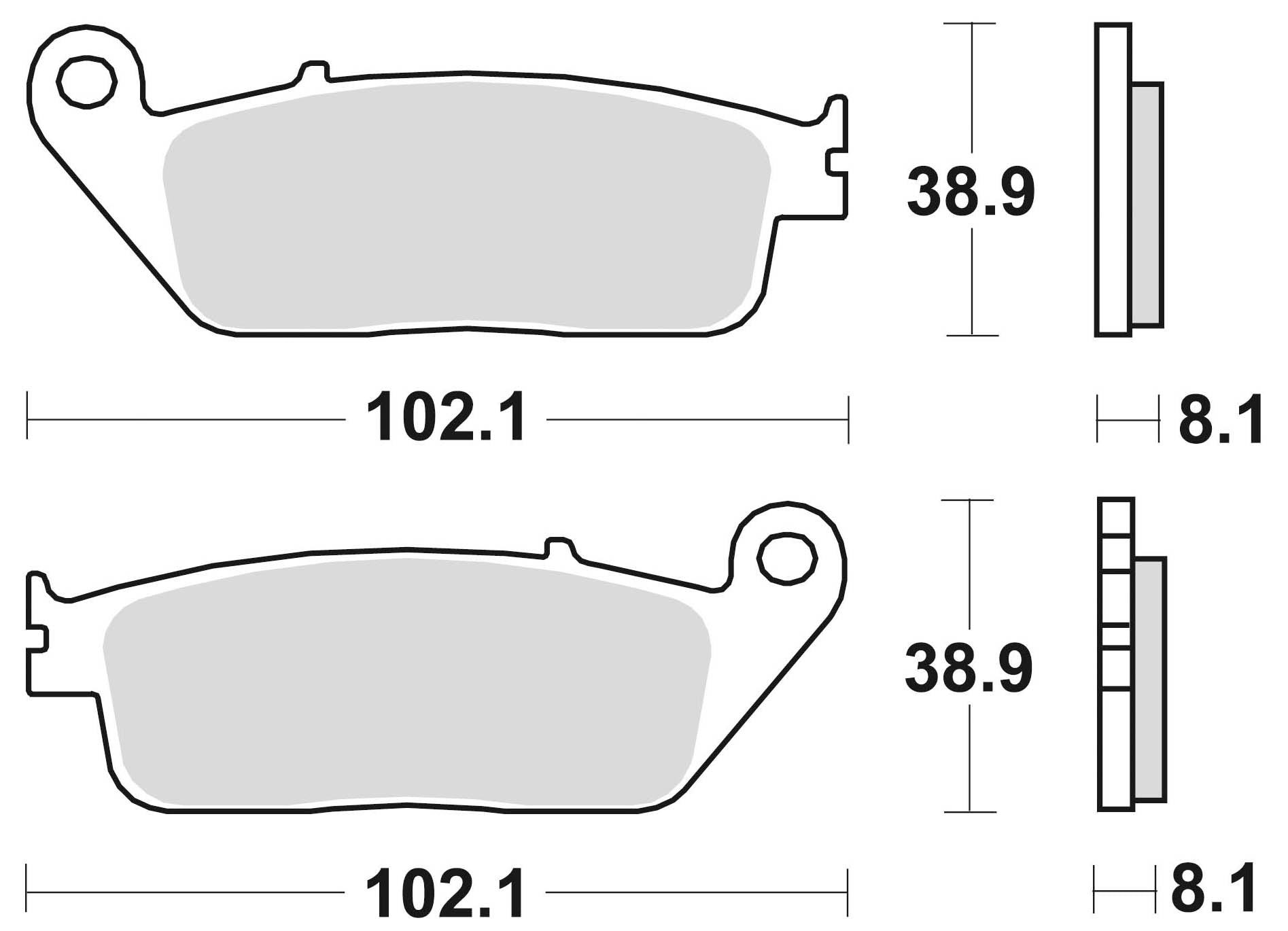 720CM55 - Sintered Pads - Braking Brakes - LRL Motors