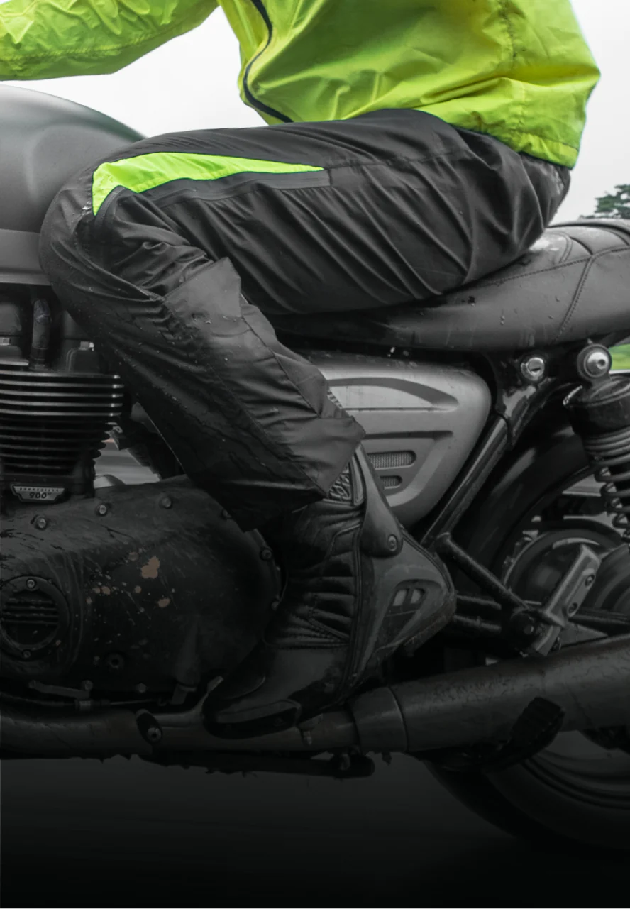 Rynox H2GO Pro Rain Pants (Black Hi Viz Green)– Moto Central