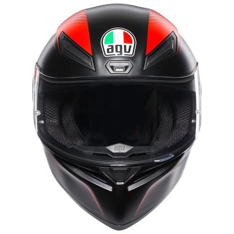 agv k1 black red AGV K1 Warmup Matt Black Red Helmet – LRL Motors