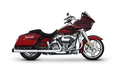 All Touring Models Milwaukee Eight - 4" Slip-On Mufflers Chrome With Black End Caps - LRL Motors