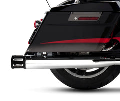 All Touring Models Milwaukee Eight - 4" Slip-On Mufflers Chrome With Black End Caps Merge - LRL Motors