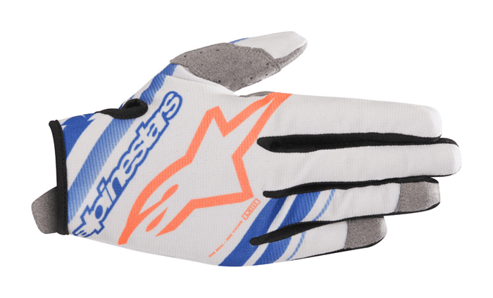 Alpinestar Radar Mx Glove cool Grey Blue Orange fluro - LRL Motors