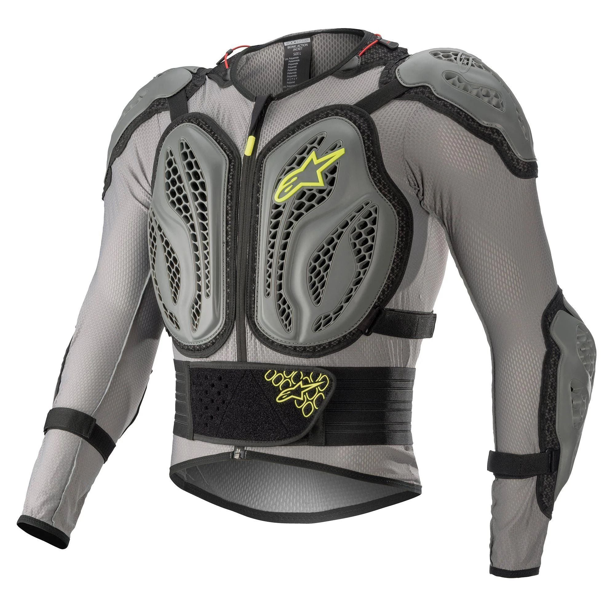 ALPINESTARS BIONIC ACTION JACKET DARK GRAY ASH GRAY YELLOW FLUO - LRL Motors