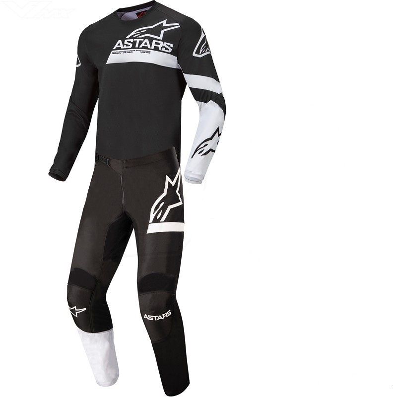 Alpinestars Fluid Chaser Jersey Pant Set Black White - LRL Motors