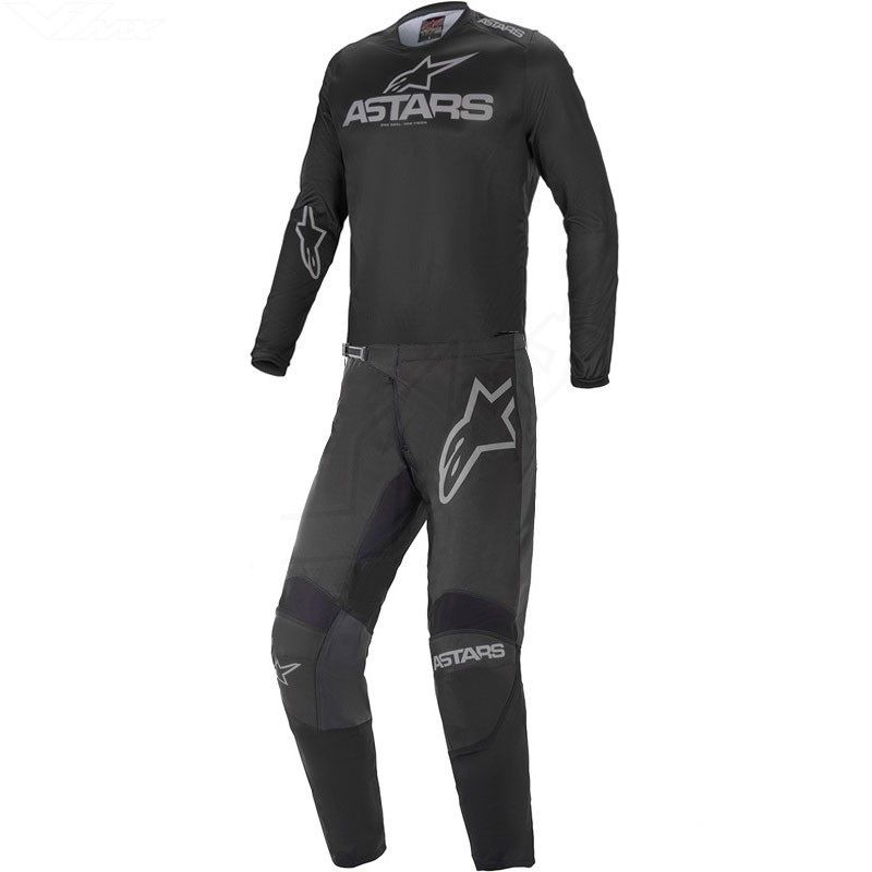 Alpinestars Fluid Graphite Jersey Pant Set Black Dark Grey - LRL Motors