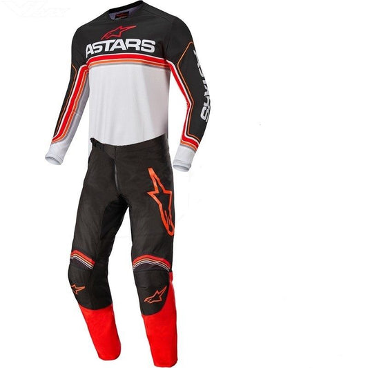 Alpinestars Fluid Speed Jersey Pant Set Black Bright Red - LRL Motors