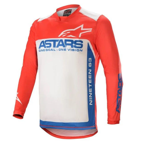 Alpinestars Racer Supermatic Jersey Brt Red Blue off White - LRL Motors