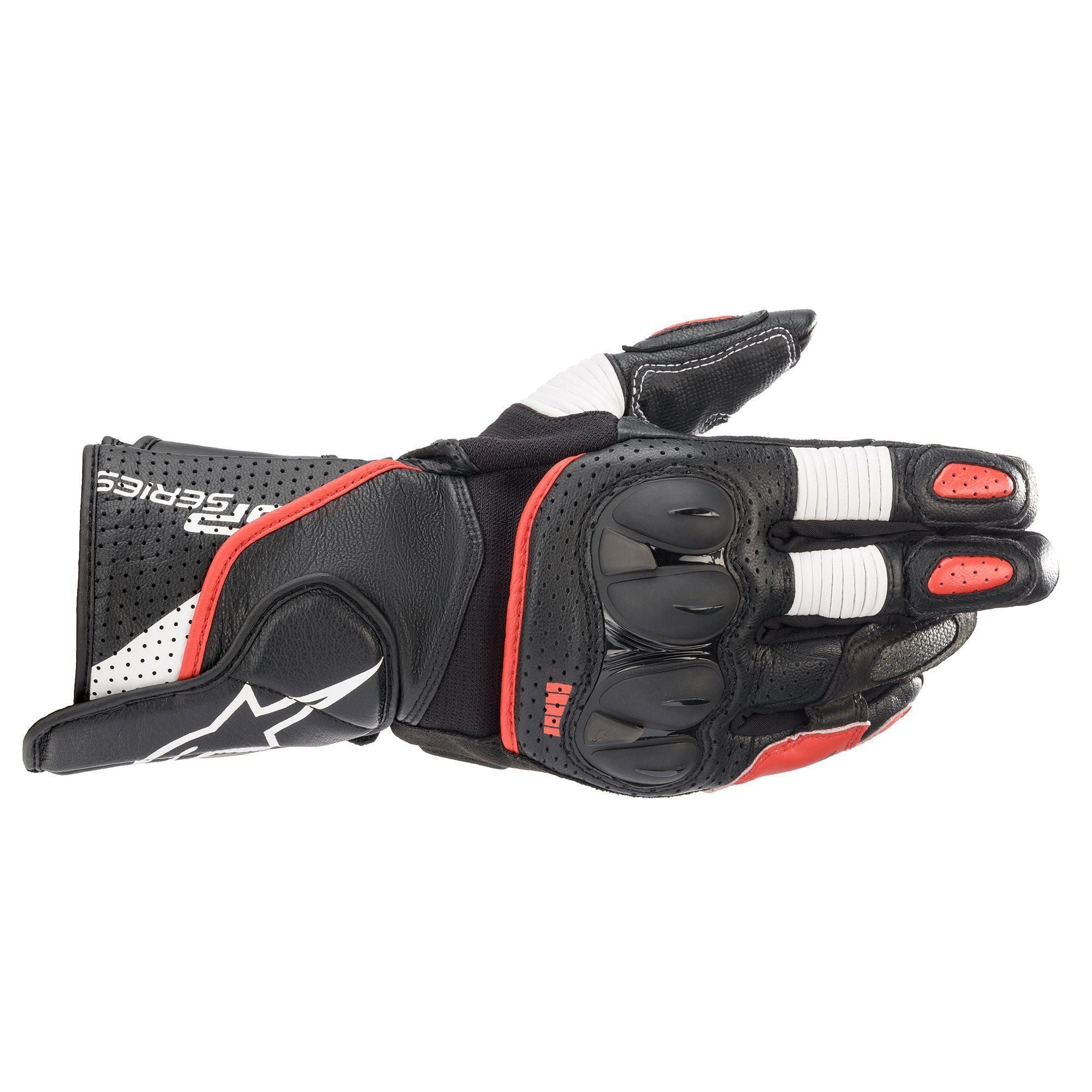 ALPINESTARS SP 2 V3 GLOVE BLACK WHITE BRIGHT RED - LRL Motors