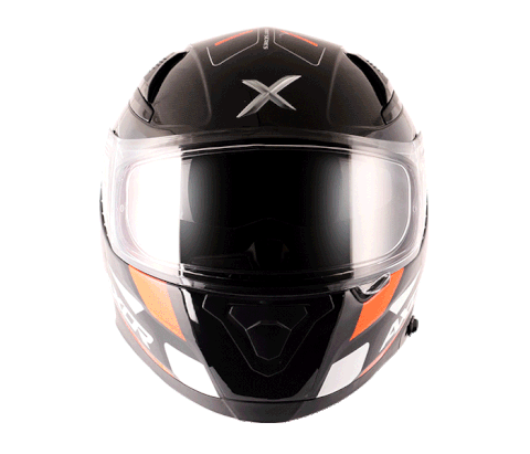AXOR Helmet - Apex Turbine Black Orange Grey Helmet - LRL Motors