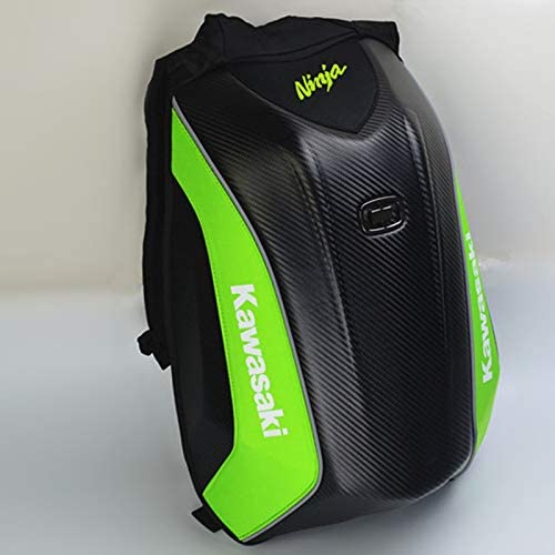BACKPACKS - Motorcycle Backpacks for Kawasaki Ninja Carbon Fiber Hard Shell Bags for Waterproof Motorcycle Bag Moto GP Riding Backpack - LRL Motors