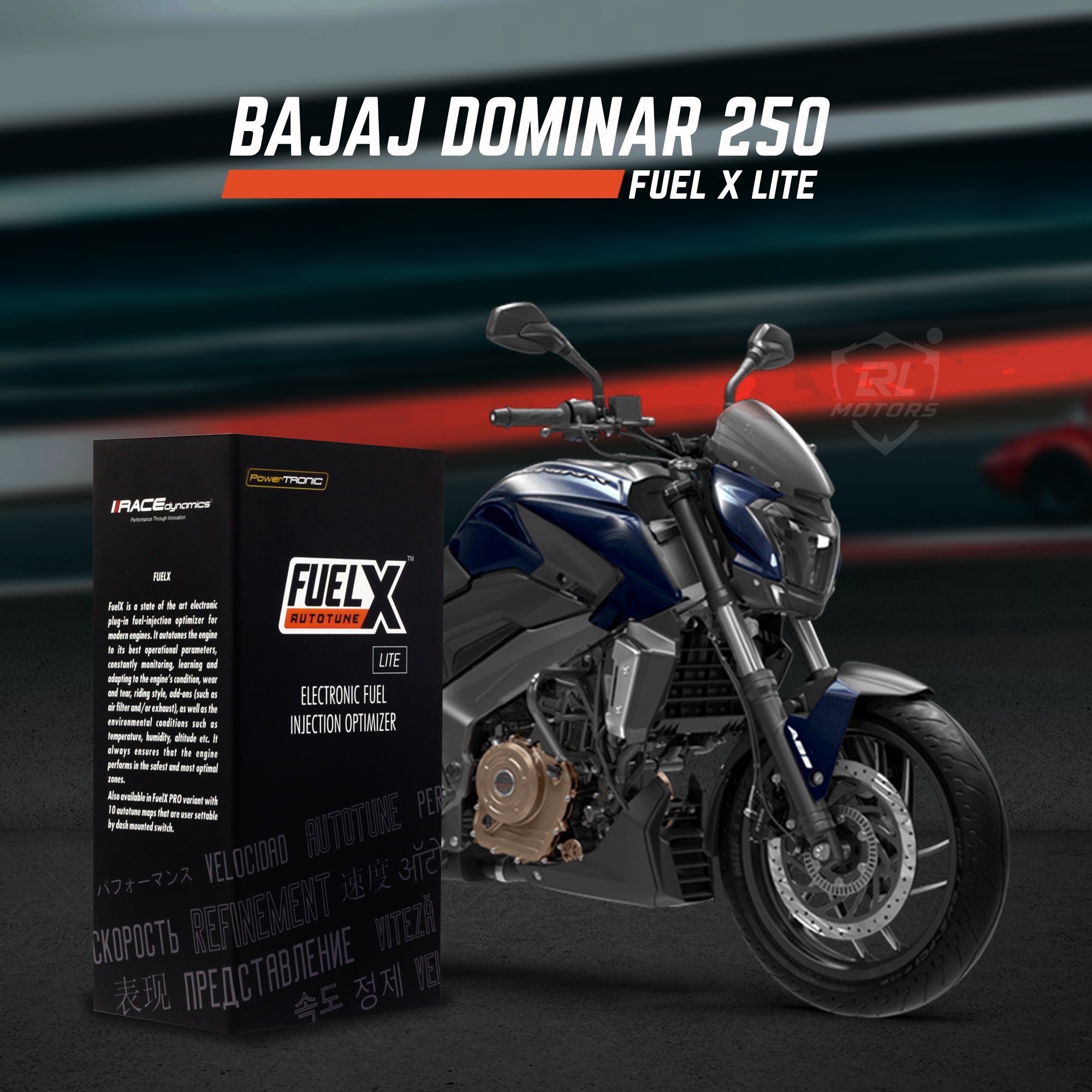 Bajaj Dominar 250 BS6 FuelX Lite electronic fuel injection optimiser - LRL Motors