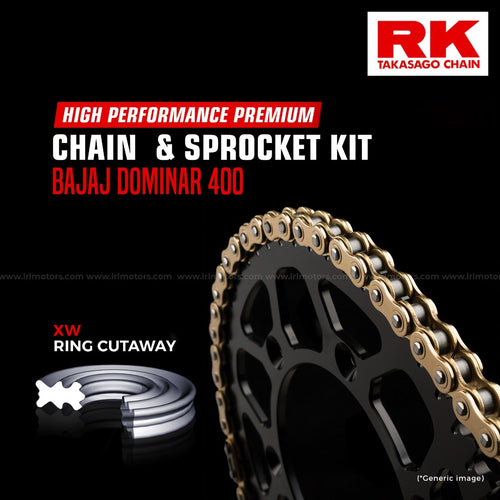 Bajaj Dominar 400 RK Brass Chain & Sprocket Kit - LRL Motors