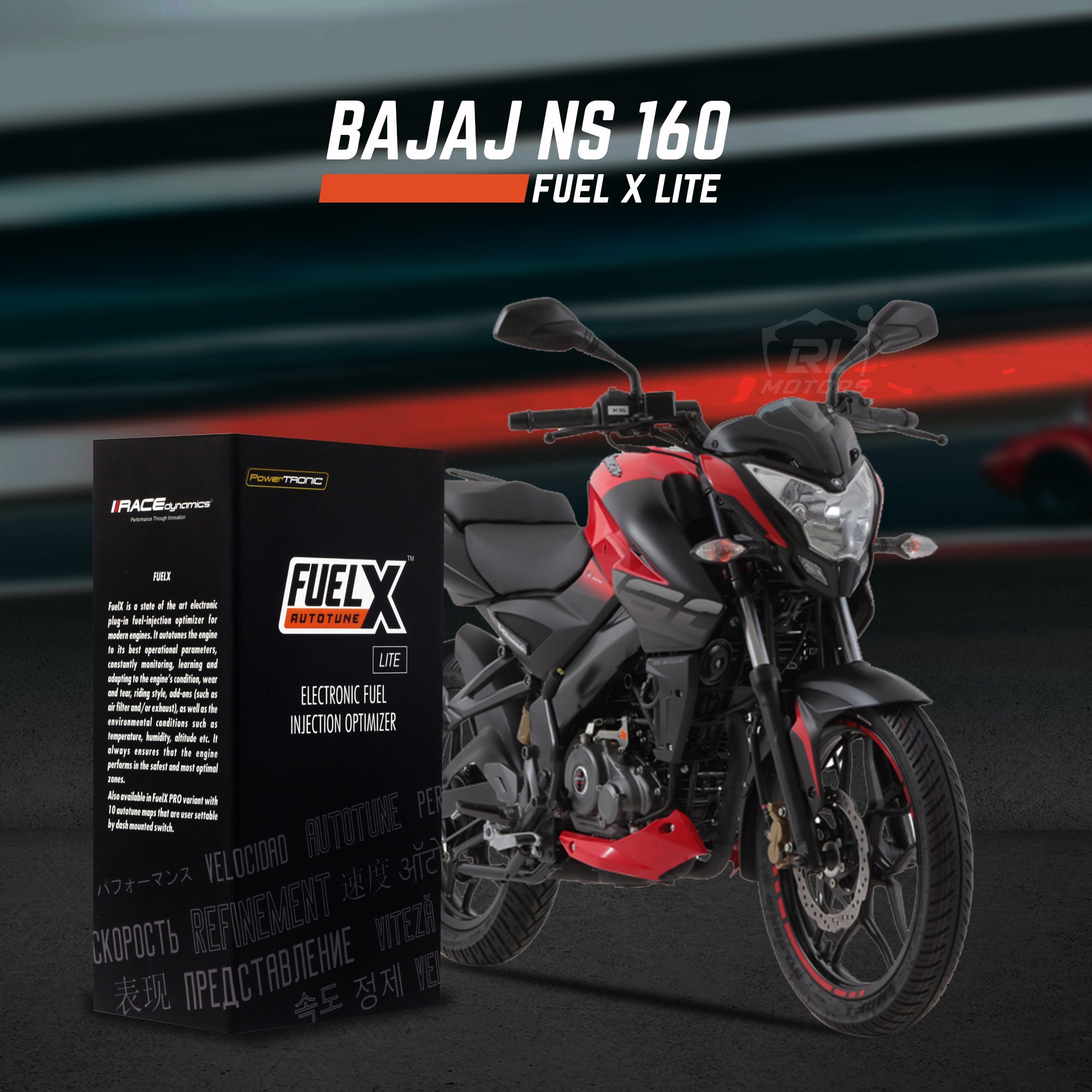 Bajaj NS160 BS6 FuelX Lite electronic fuel injection optimiser - LRL Motors