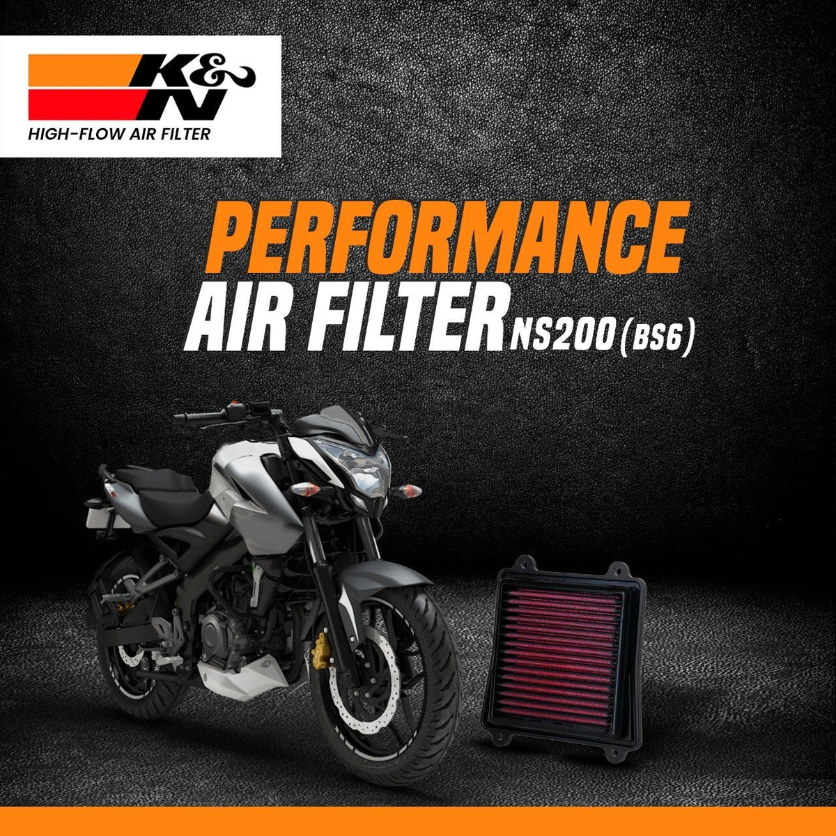 Bajaj NS200 BS6 K&N air filter - LRL Motors