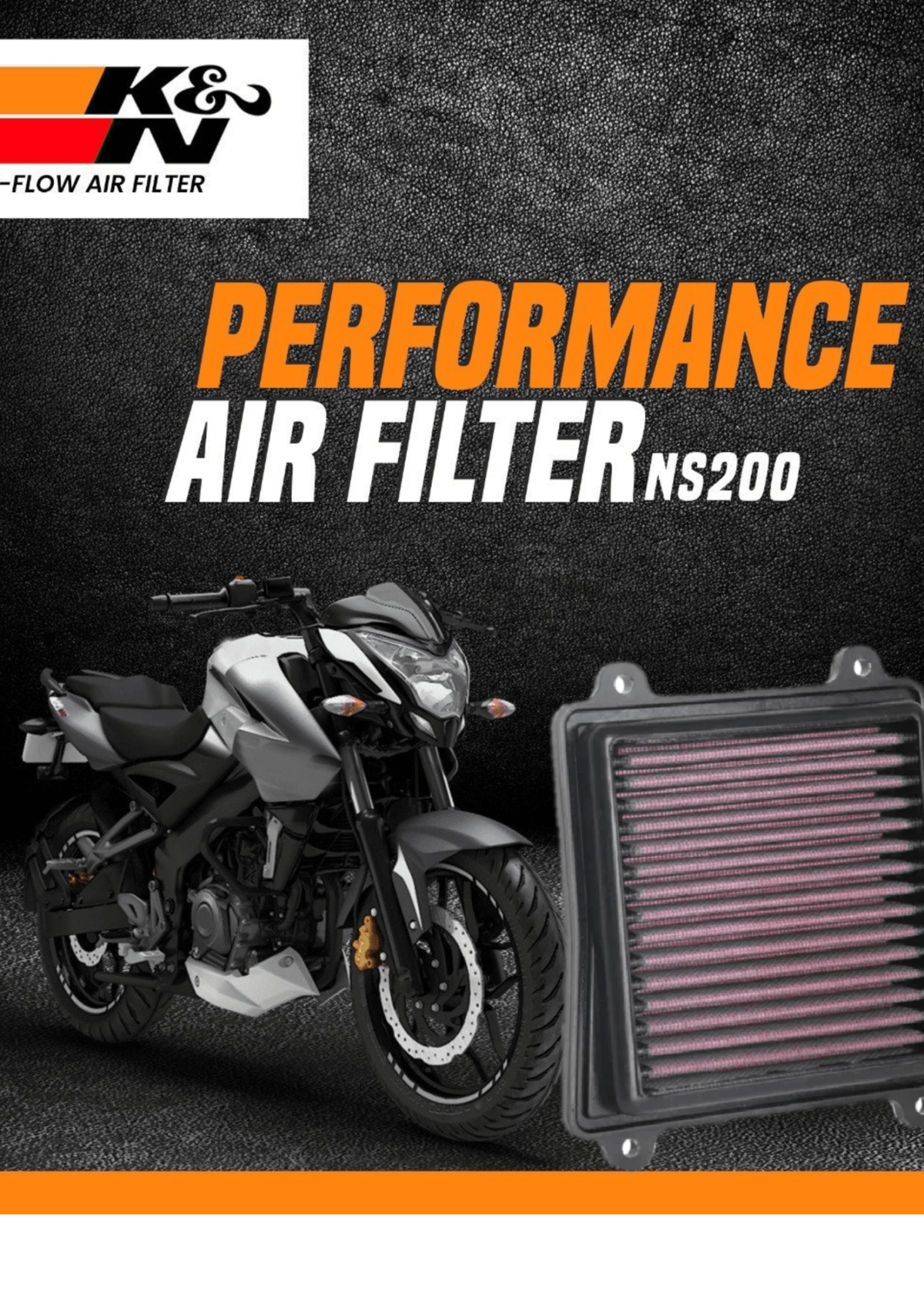 Bajaj NS200 K&N Air Filter (BS6) - LRL Motors