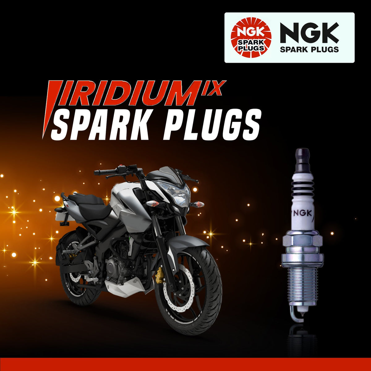 Bajaj Pulsar NS 200 NGK Iridium Spark Plug (Kit) - LRL Motors