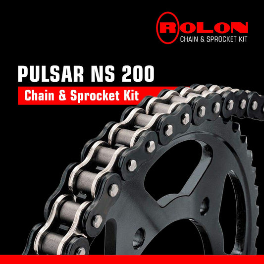 Bajaj Pulsar NS 200 Rolon Chain & Sprocket Kit - LRL Motors