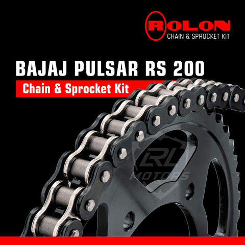 Bajaj Pulsar RS 200 Rolon Chain & Sprocket Kit - LRL Motors