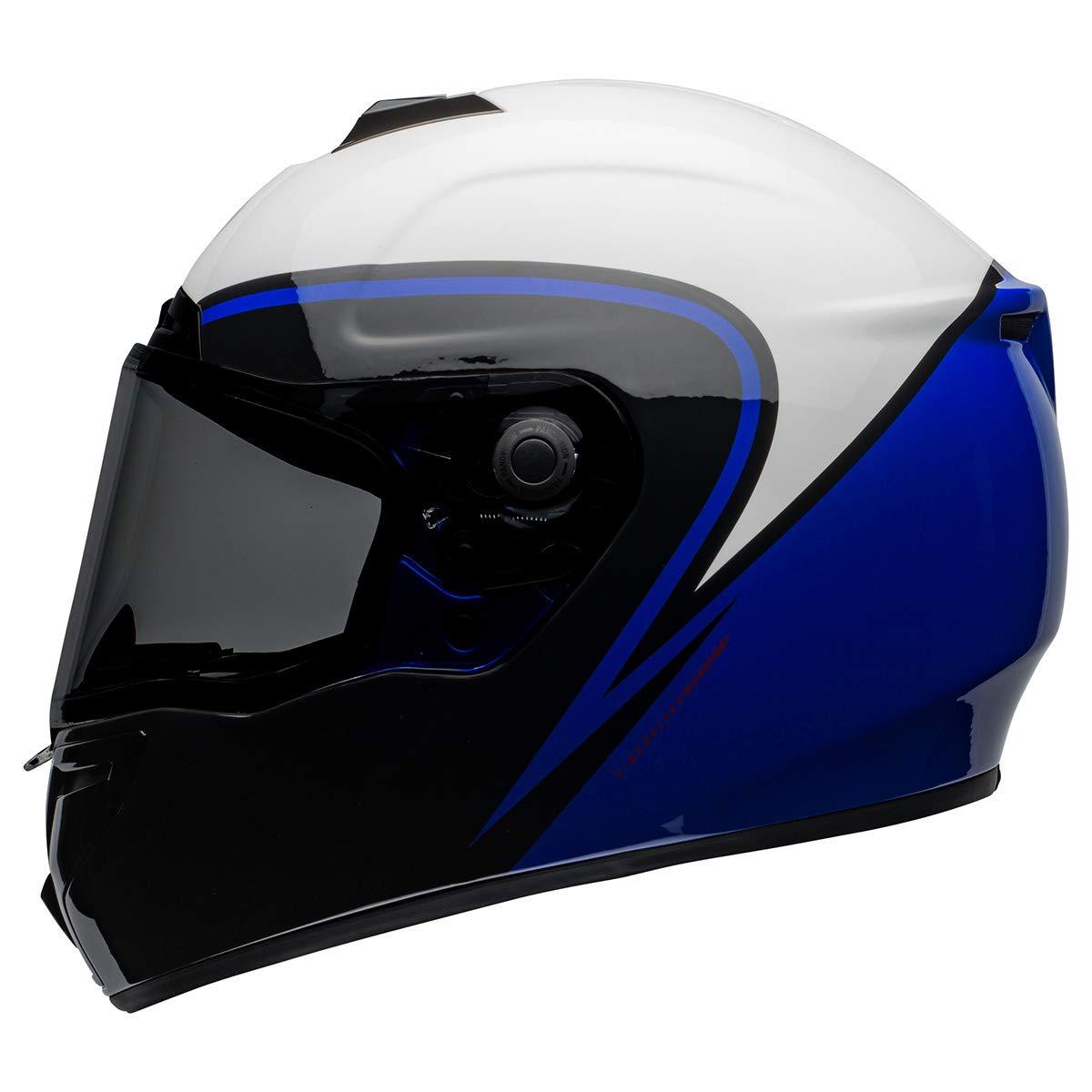 Bell SRT Helmet (Assasin Gloss White/Blue/Black - LRL Motors