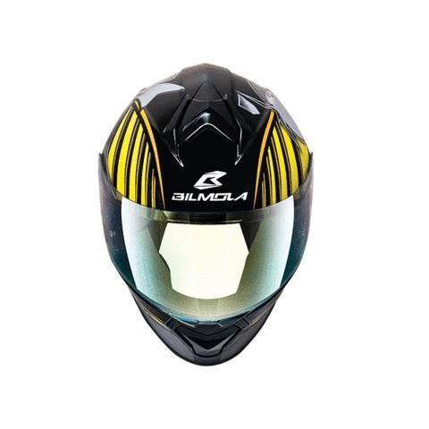 Bilmola HELMET - Rapid S Duck Off White Yellow Gloss Helmet - LRL Motors