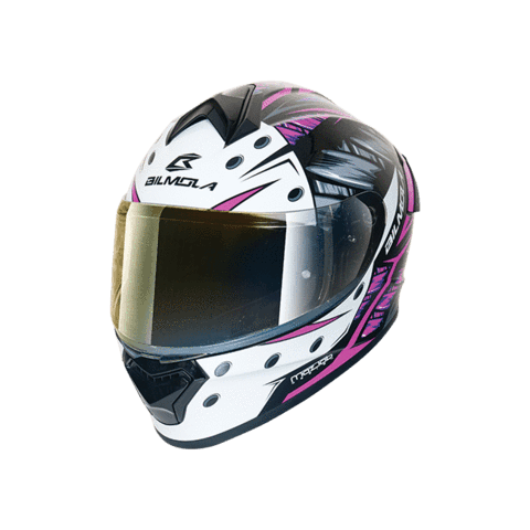 Bilmola Rapid S Killer White Purple Helmet - LRL Motors