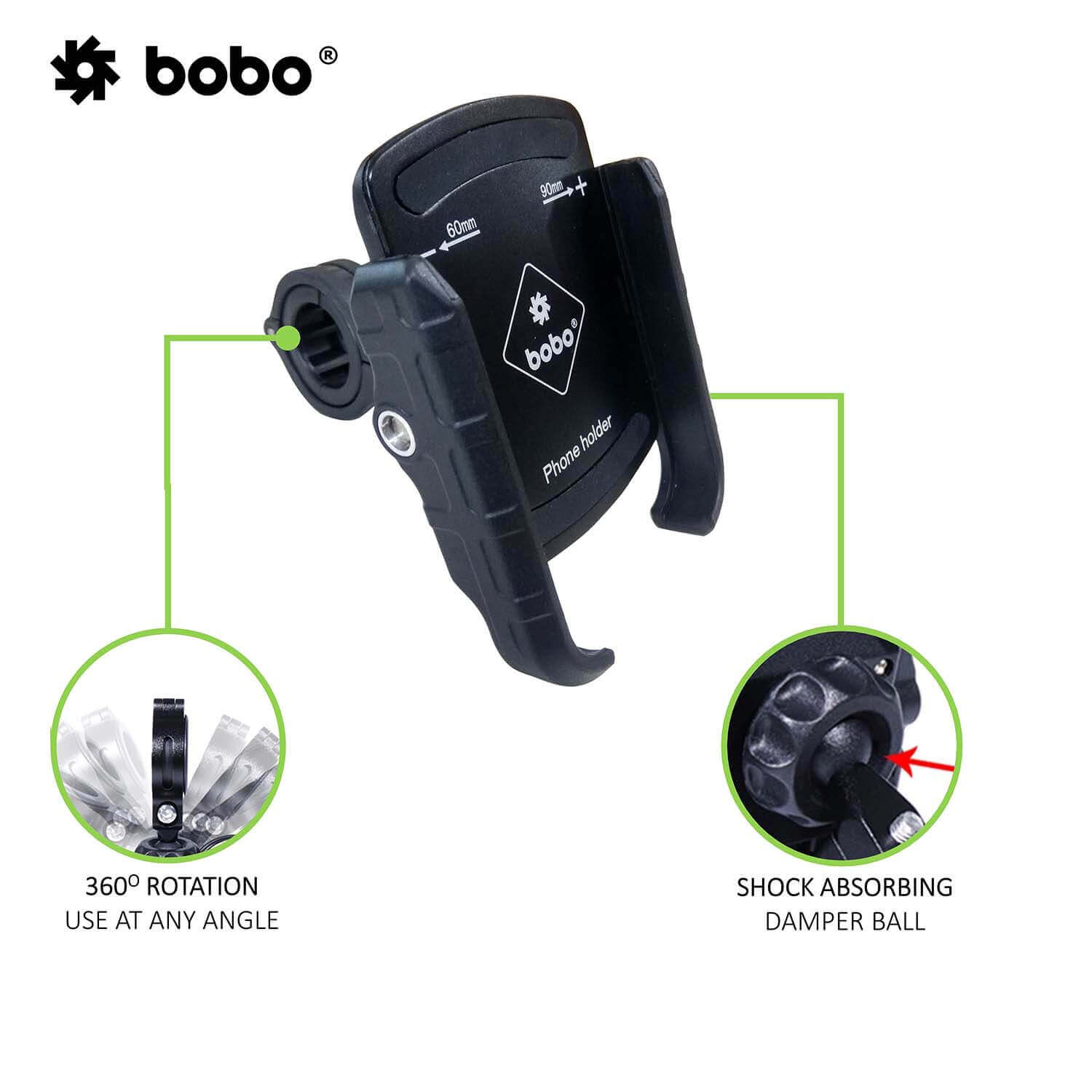 BOBO BM4 Jaw-Grip Bike / Cycle Phone Holder Motorcycle Mobile Mount - LRL Motors