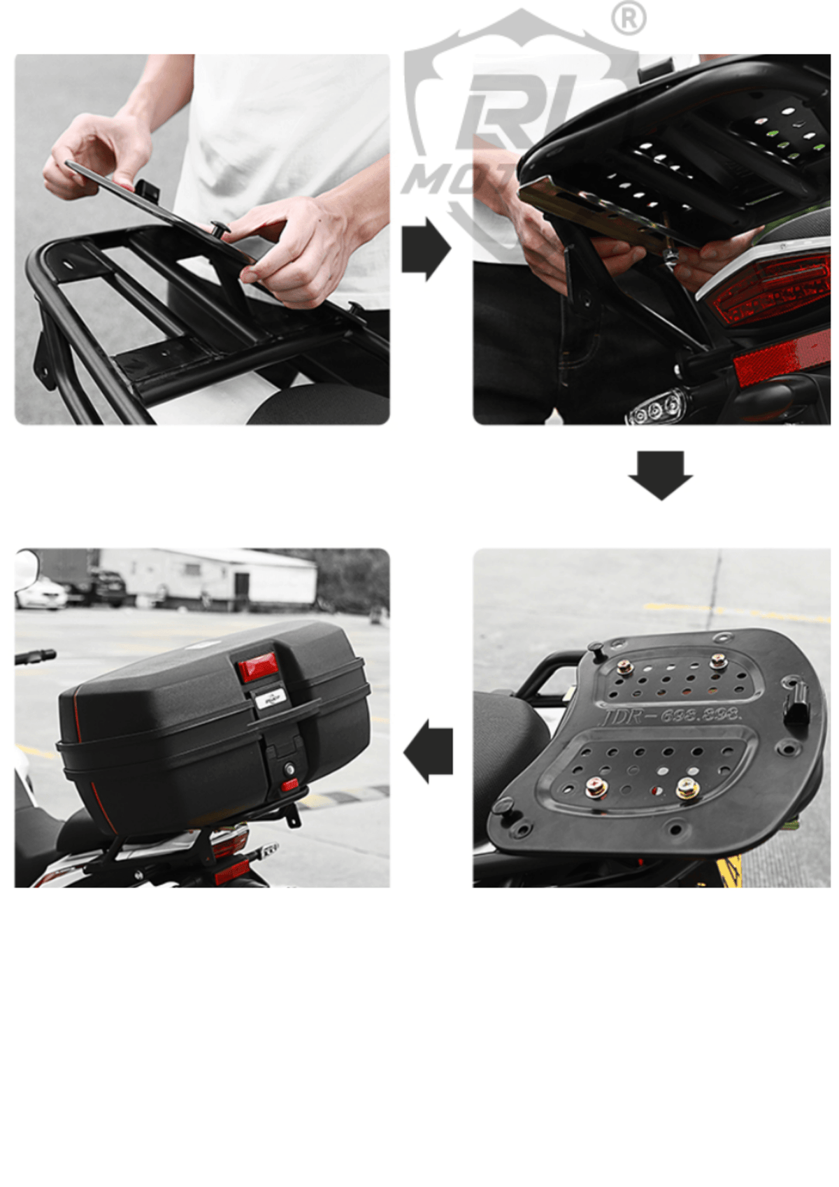 BSDDP Universal Motorcycle Top Box 45Ltrs - LRL Motors