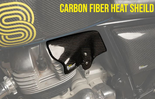 Carbon Fiber Custom Design Heat Shield for Royal Enfield Interceptor 650 & GT 650 - LRL Motors
