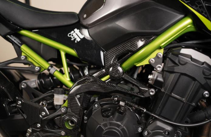 Carbon Fiber Frame Covers for Kawasaki Z900 - LRL Motors