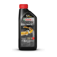 Castrol POWER1 ULTIMATE 20W-50 4T Full Synthetic Engine Oil for Sport Bikes 1L - LRL Motors