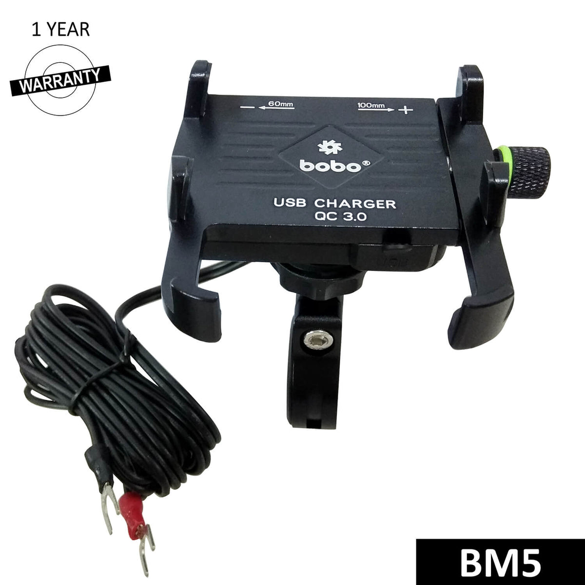 Claw-Grip Aluminium Bike Phone Holder (With Fast USB 3.0 Charger) Motorcycle Mobile Mount - LRL Motors