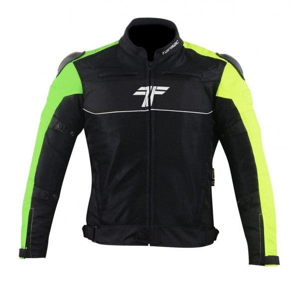 COMBO OFFER - Tarmac One III Level 2 Jacket Black/Fluorescent/K Green + FREE Tarmac Tex fluro gloves - LRL Motors