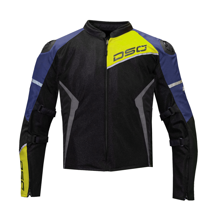 DSG Apex air flow riding jacket racing blue grey yellow fluo - LRL Motors