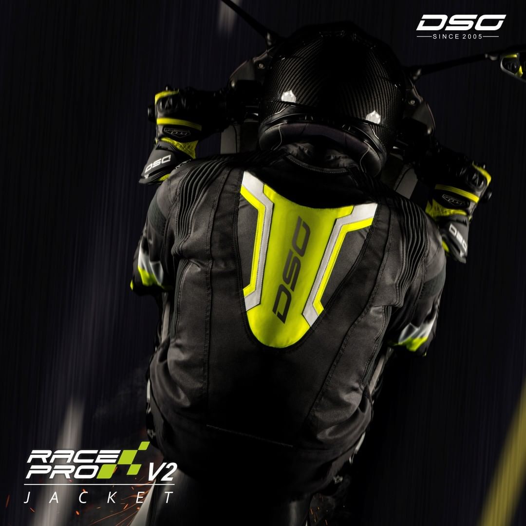 Buy Solace Pro V5 Riding Jacket Online - Hi Viz Green