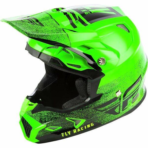 FLY Racing HELMETS - Fly Racing Toxin MIPS Embargo Gloss Green Black Motocross Helmet - LRL Motors