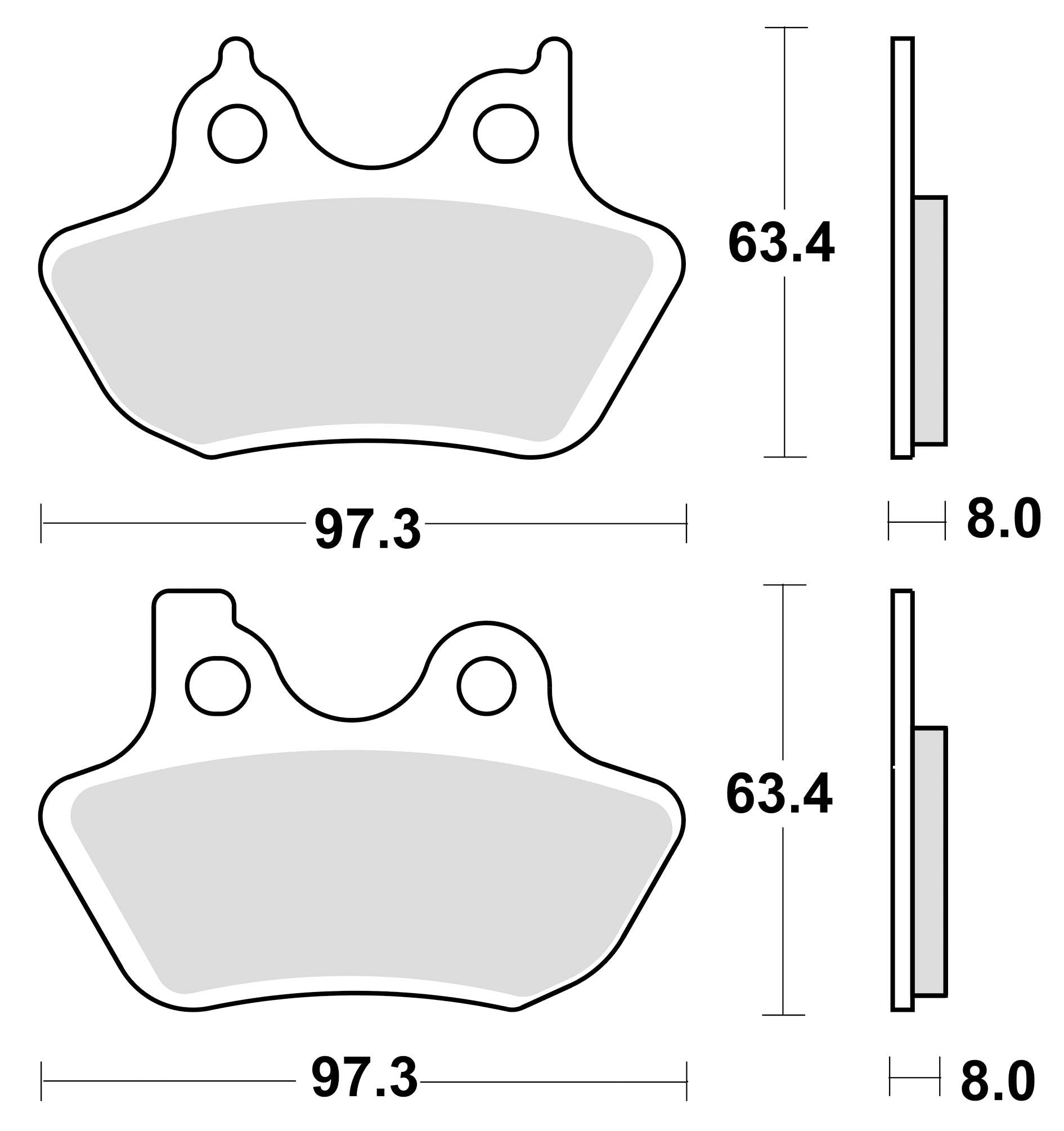 HARLEY D. FLHTCU ELECTRA GLIDE ULTRA CLASSIC|1584|2007 - 2008 >FRONT - BOTH - LRL Motors