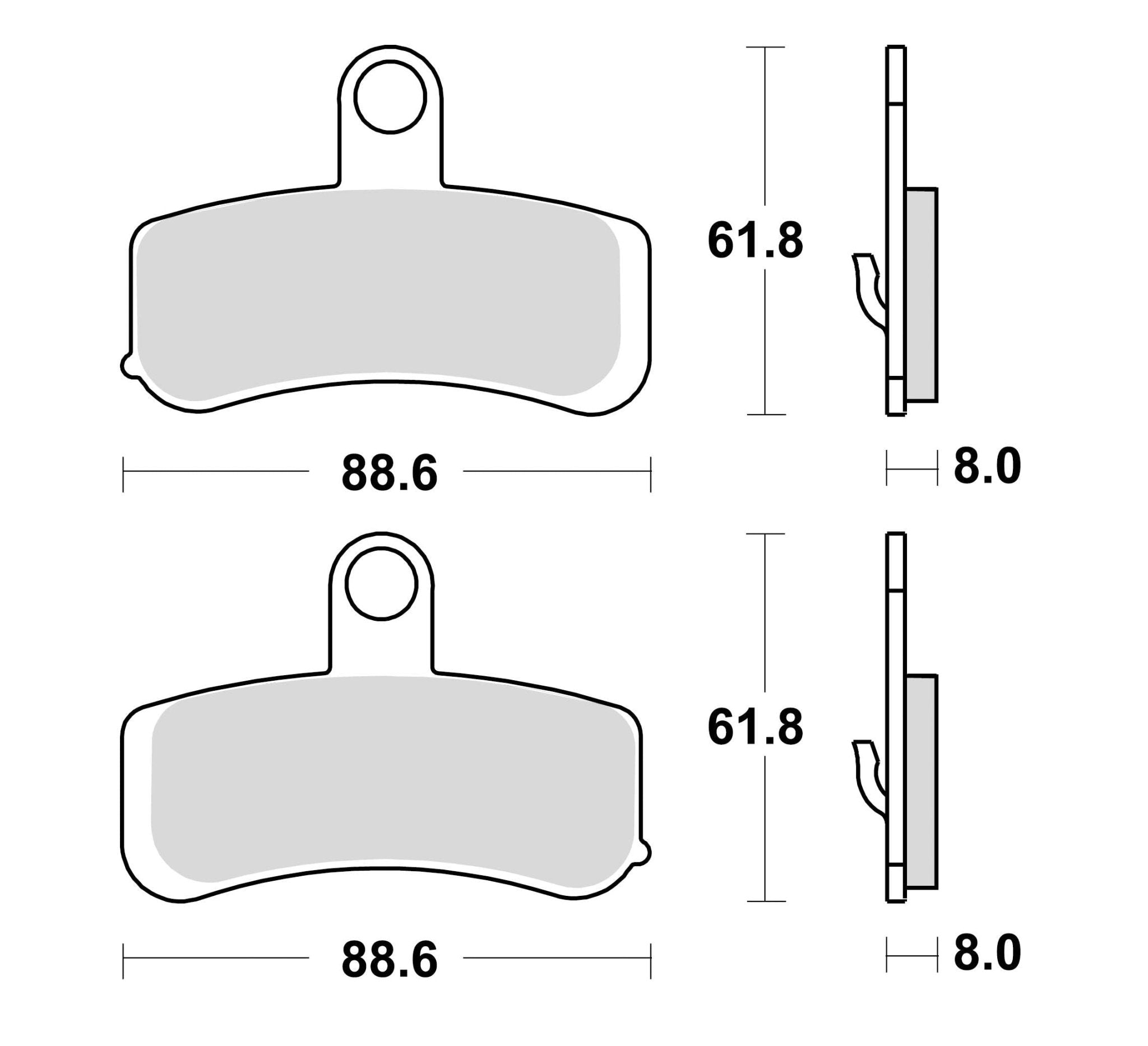 HARLEY D. FLHTCUSE BLK ULTRA CLASSIC ELECTRA GLIDE|1800|2008 - 2014 >FRONT - BOTH - LRL Motors