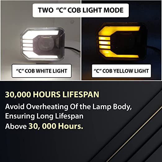 Headlight LED Work Light DRL Fog Lamp Dual Color Motorcycle Lights Spot Light High beam/Low beam - LRL Motors