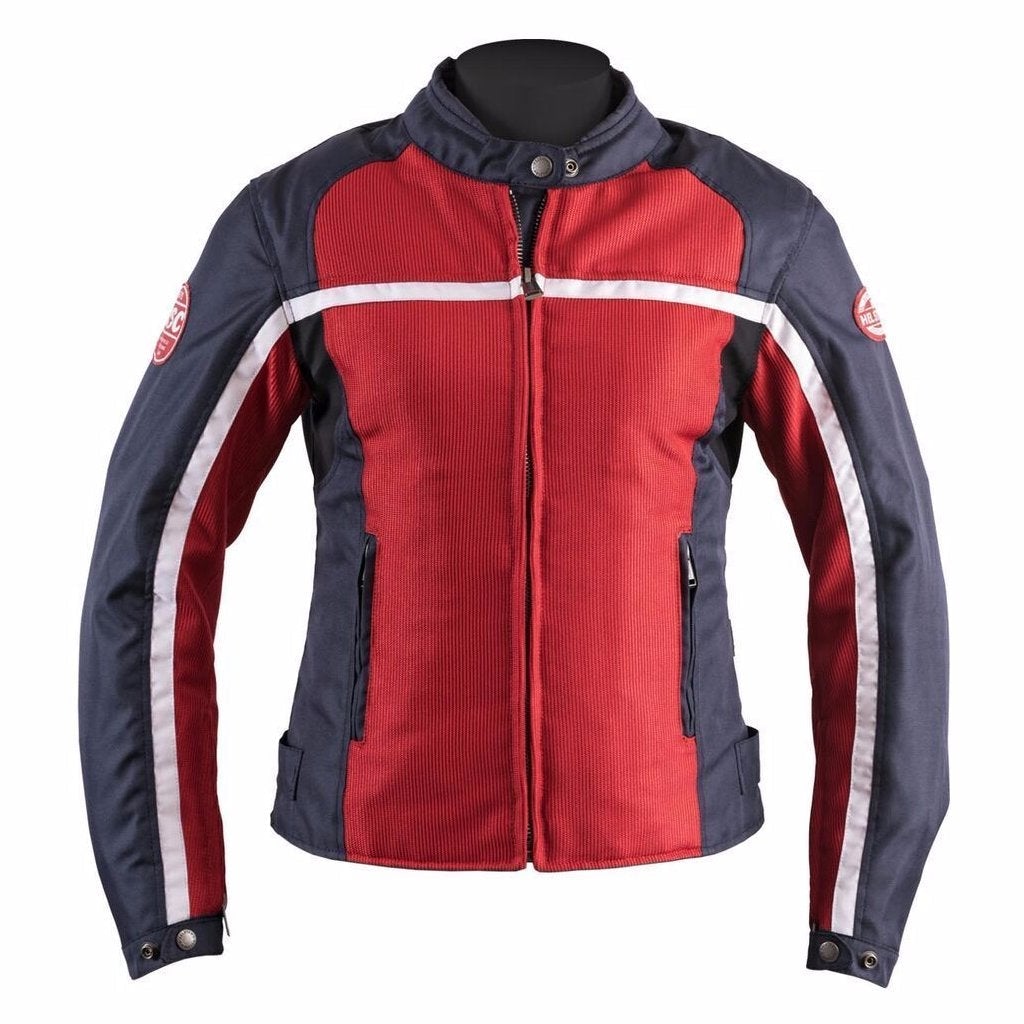 Helstons DAYTONA Women’s Red-Blue Mesh fabric motorcycle jacket - LRL Motors