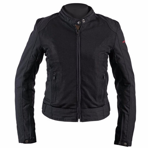 Helstons DISTRICT Women’s black Mesh fabric motorcycle jacket - LRL Motors