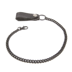 Helstons motorcycle chain with smooth leather buckle - Black - LRL Motors