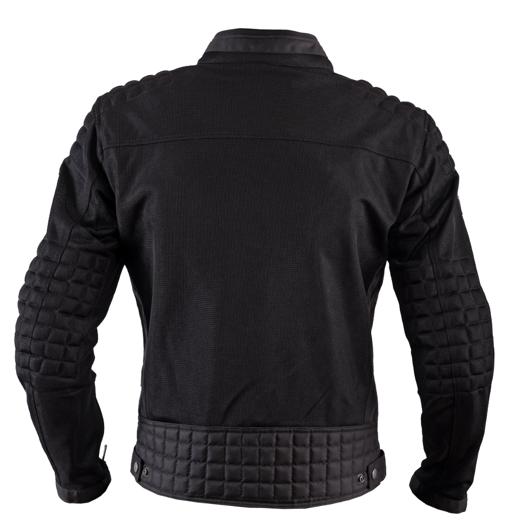 Helstons SONNY Mesh fabric motorcycle Jacket in Black - LRL Motors