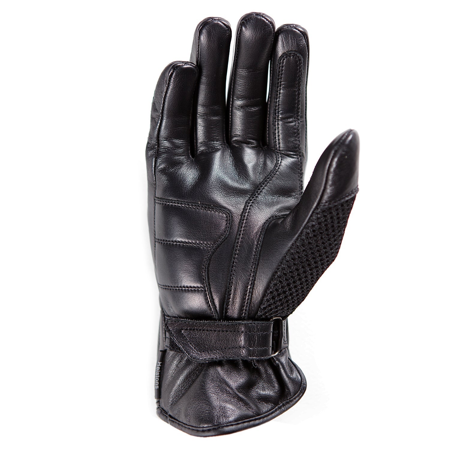 Helstons WIND MESH summer black leather glove - LRL Motors