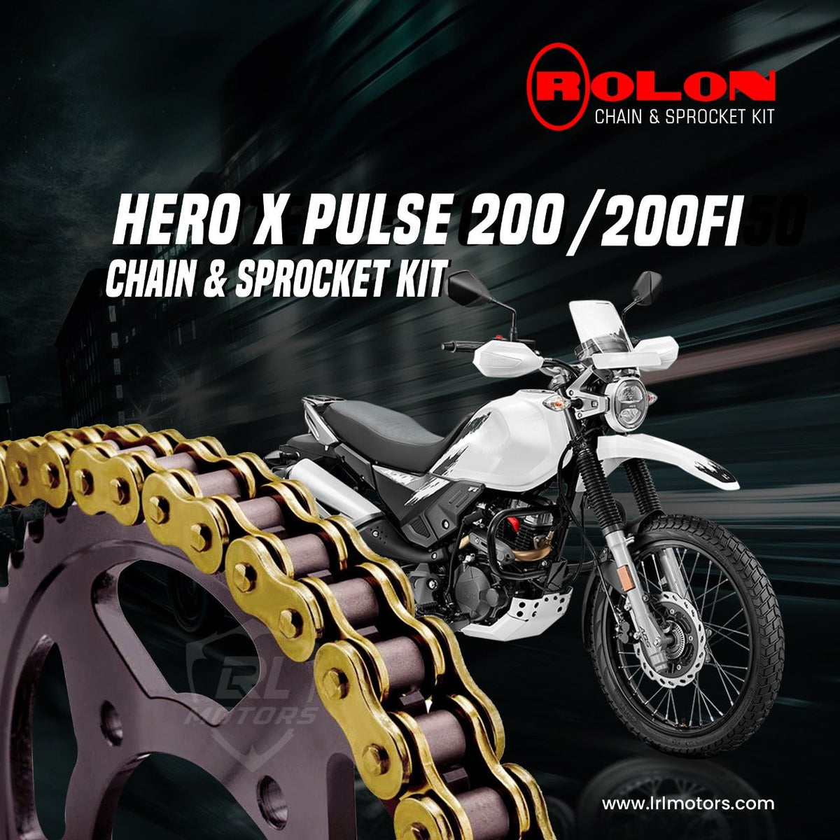 HERO Xpulse 200FI / 200 ROLON BRASS CHAIN & SPROCKET KIT