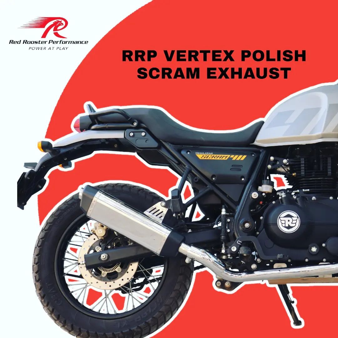 Himalayan Scram 411 Red Rooster Performance Vertex Exhaust Matte - LRL Motors